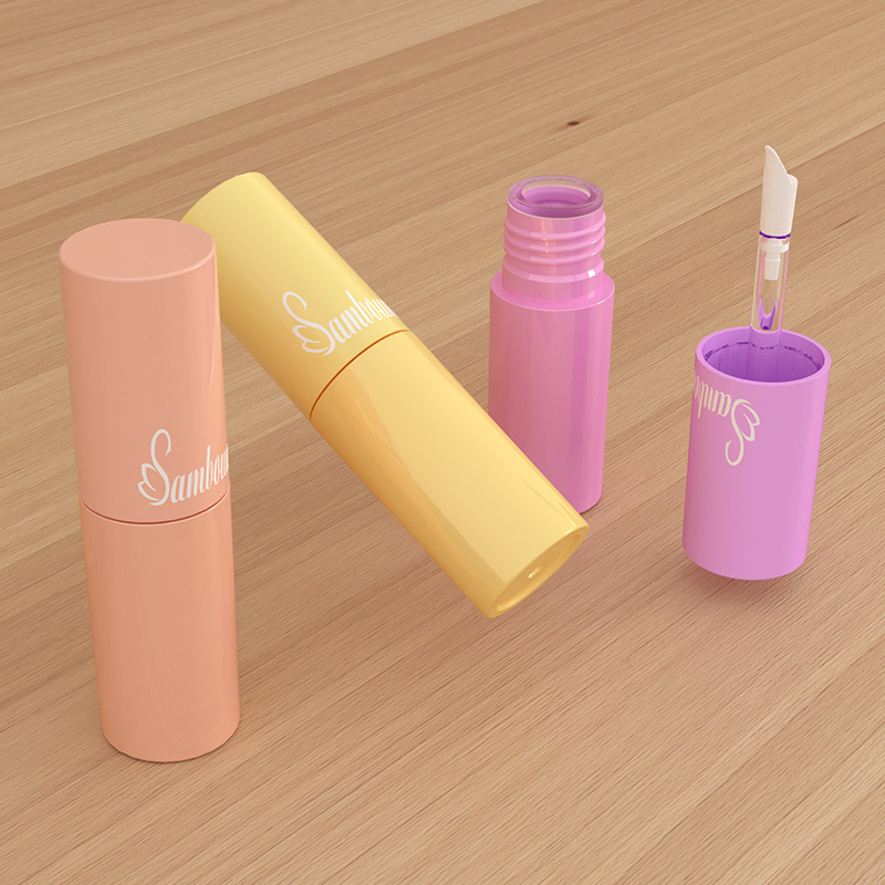 3.8ml唇釉管包材小樣漸變半透明磨砂工藝唇彩瓶