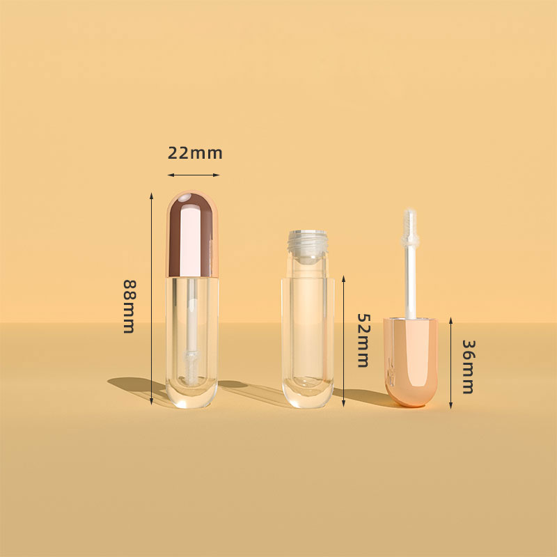 高檔小刷頭膠囊形唇釉管